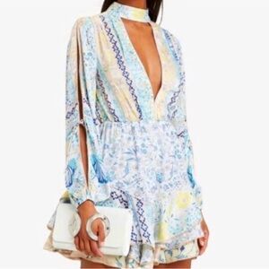 Hemant & Nandita XS Sakura Crinkle Mini Dress